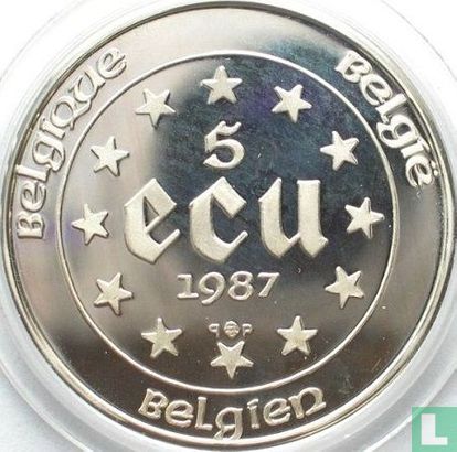 Belgium 5 ecu 1987 (PROOF) "30th anniversary Treaty of Rome" - Image 1