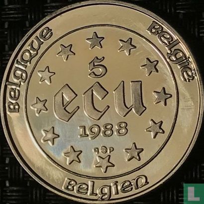 Belgium 5 ecu 1988 (PROOF) "30th anniversary Treaty of Rome" - Image 1