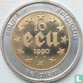 België 10 ecu 1990 (PROOF) "60th birthday of King Baudouin" - Afbeelding 1