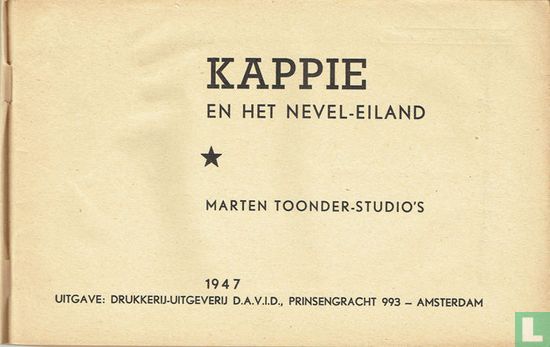 Kappie en het Neveleiland [uitg. DAVID Amsterdam, Premieuitgave Nieuwe Courant] - Bild 3