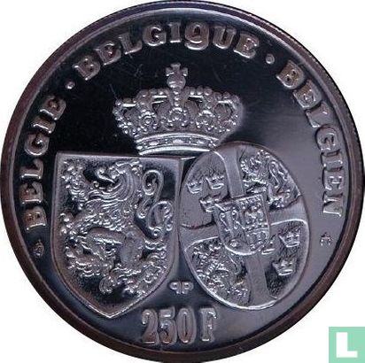 België 250 francs 1995 (PROOF) "60th anniversary Death of Queen Astrid" - Afbeelding 2