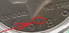 Vereinigte Staaten ½ Dollar 1986 (D) - Bild 3