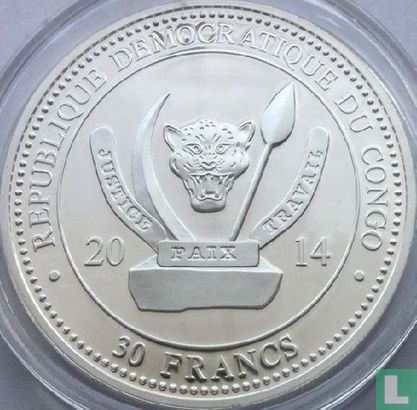 Congo-Kinshasa 30 francs 2014 (PROOF) "Magnificent butterflies - Monarch butterfly" - Image 1