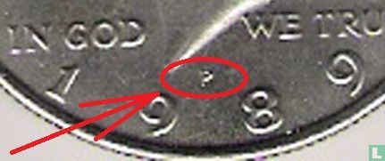 Vereinigte Staaten ½ Dollar 1989 (P) - Bild 3