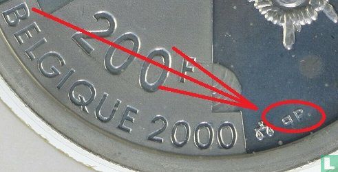 Belgium 200 francs 2000 (PROOF) "The Universe" - Image 3