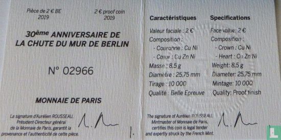 France 2 euro 2019 (PROOF) "30 years Fall of Berlin wall" - Image 3