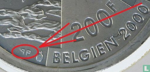 België 200 francs 2000 (PROOF) "Nature" - Afbeelding 3