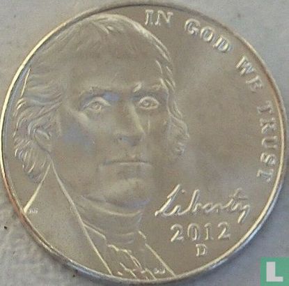 États-Unis 5 cents 2012 (D) - Image 1
