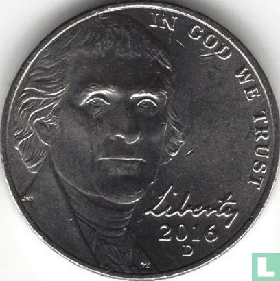 États-Unis 5 cents 2016 (D) - Image 1