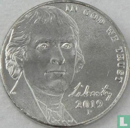 Verenigde Staten 5 cents 2019 (P) - Afbeelding 1