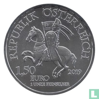 Austria 1½ euro 2019 (colourless) "825th anniversary of the Vienna Mint - Robin Hood" - Image 1