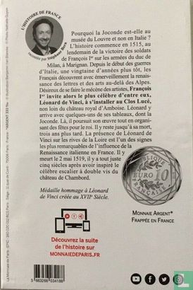 France 10 euro 2019 (folder) "Piece of French history - Leonardo da Vinci" - Image 2