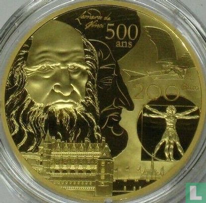 Frankrijk 200 euro 2019 (PROOF) "500th anniversary of the death of Leonardo da Vinci" - Afbeelding 2