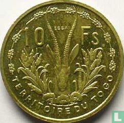 Togo 10 francs 1956 (proefslag) - Afbeelding 2