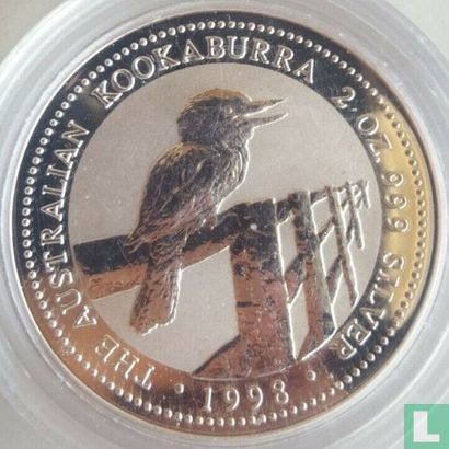Australie 2 dollars 1998 (sans marque privy) "Kookaburra" - Image 1