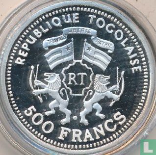Togo 500 francs 1999 (PROOF) "30th anniversary of the moon landing - Apollo 11 launch" - Afbeelding 2