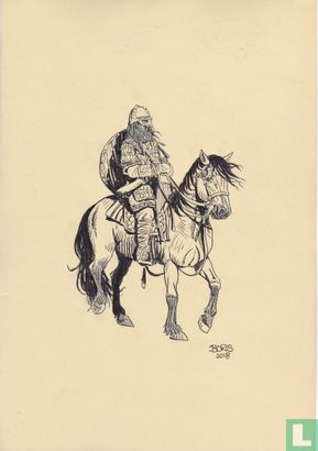 Hammerfall Barbaar op paard