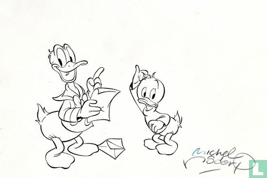 Donald Duck en neefje