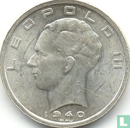 Belgien 50 Franc 1940 (NLD/FRA - mit Kreuz auf Krone - mit Dreieck) - Bild 1