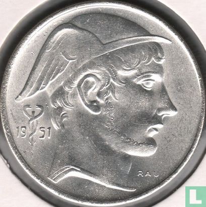 België 20 francs 1951 (muntslag) - Afbeelding 1