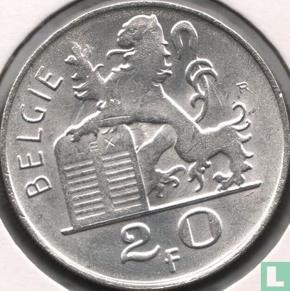Belgium 20 francs 1951 (coin alignment) - Image 2