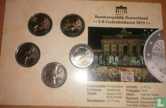 Germany mint set 2019 "30 years Fall of Berlin wall" - Image 2