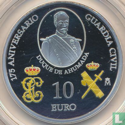 Spanje 10 euro 2019 (PROOF) "175th anniversary of Guardia Civil" - Afbeelding 2