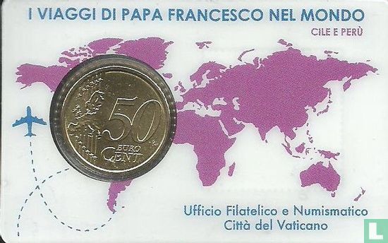 Vatican 50 cent 2019 (stamp & coincard n°26) - Image 2