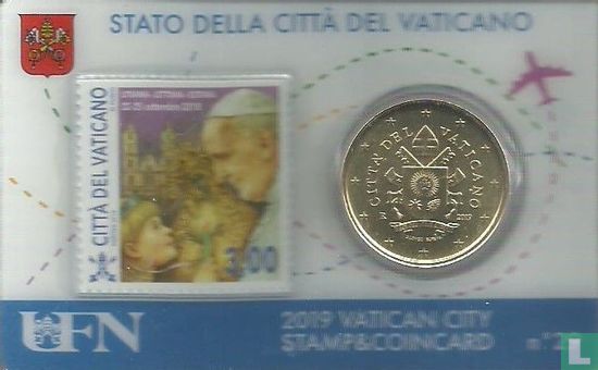 Vatican 50 cent 2019 (stamp & coincard n°29) - Image 1