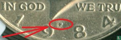 Verenigde Staten ½ dollar 1984 (P) - Afbeelding 3