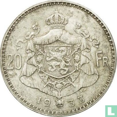 België 20 francs 1933 (FRA - positie B) - Afbeelding 1