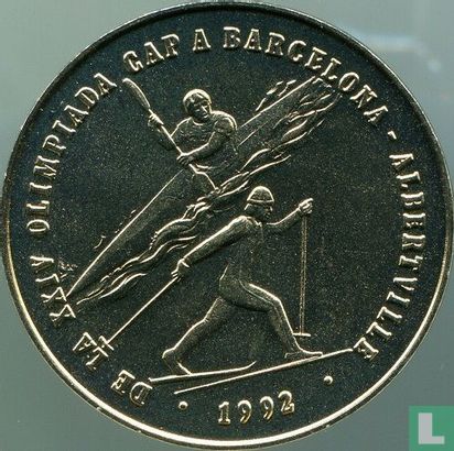 Andorra 2 diners 1987 (medailleslag) "1992 Olympics in Albertville and Barcelona" - Afbeelding 2