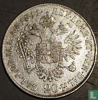 Austria 20 kreuzer 1841 (E) - Image 1