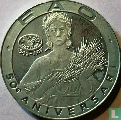 Andorra 10 diners 1995 (PROOF) "50th anniversary of the FAO" - Afbeelding 2
