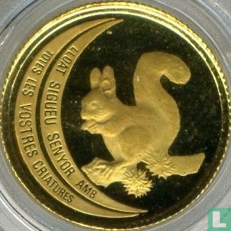 Andorra 5 diners 1994 (PROOF) "Red squirrel" - Afbeelding 2