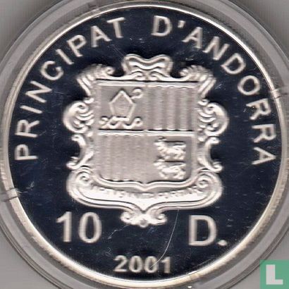 Andorra 10 diners 2001 (PROOF) "Concordia and Europa" - Afbeelding 1