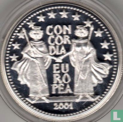 Andorra 10 diners 2001 (PROOF) "Concordia and Europa" - Afbeelding 2