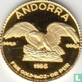 Andorra 5 diners 1995 (PROOF) "Defiant eagle" - Afbeelding 1