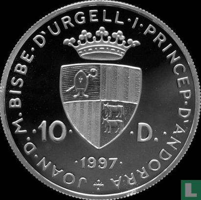 Andorra 10 diners 1997 (PROOF) "Red fox" - Afbeelding 1