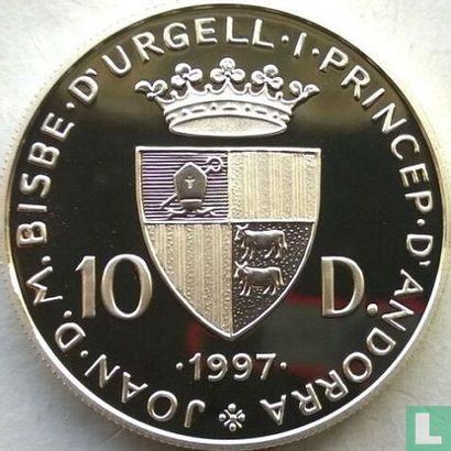 Andorra 10 diners 1997 (PROOF) "1998 Football World Cup in France" - Afbeelding 1