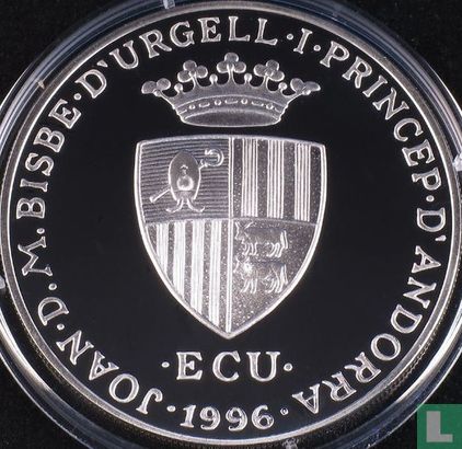 Andorra 10 diners 1996 (PROOF) "Frederic II on throne" - Afbeelding 1