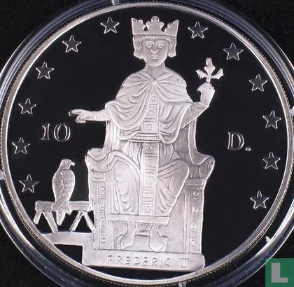 Andorra 10 diners 1996 (PROOF) "Frederic II on throne" - Afbeelding 2