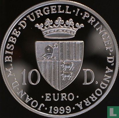 Andorra 10 diners 1999 (PROOF) "50th anniversary of the European Council" - Afbeelding 1
