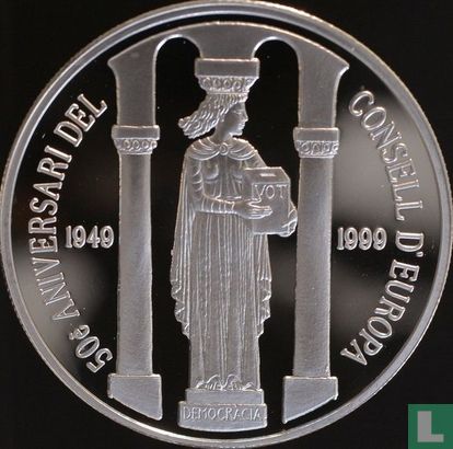 Andorra 10 diners 1999 (PROOF) "50th anniversary of the European Council" - Afbeelding 2