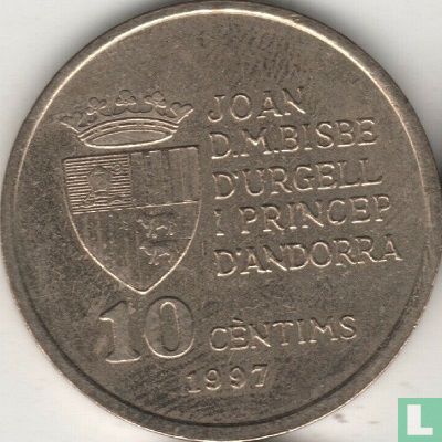 Andorra 10 cèntims 1997 "Prince's palace" - Afbeelding 1