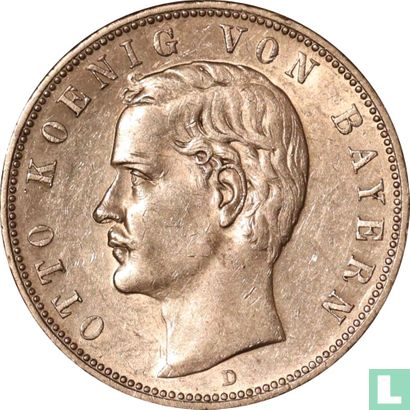 Beieren 5 mark 1908 - Afbeelding 2