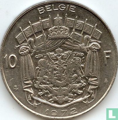 Belgium 10 francs 1972 (NLD) - Image 1