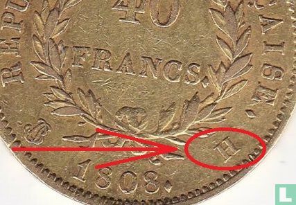 Frankreich 40 Franc 1808 (H) - Bild 3