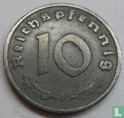 Empire allemand 10 reichspfennig 1943 (F) - Image 2