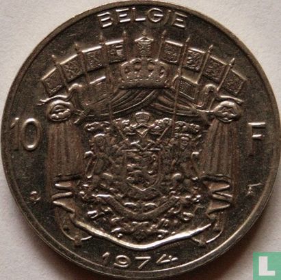 Belgien 10 Franc 1974 (NLD) - Bild 1